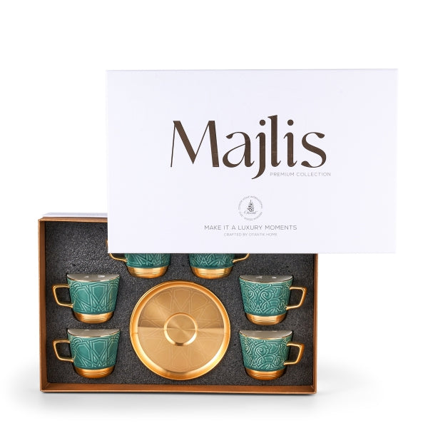 Tea Porcelain Set 12 Pcs From Majlis - Green