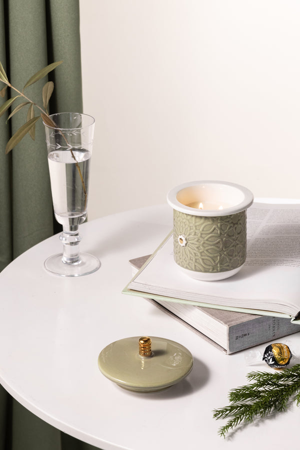 Small Scented Candle From Asalah - Olive + Gold