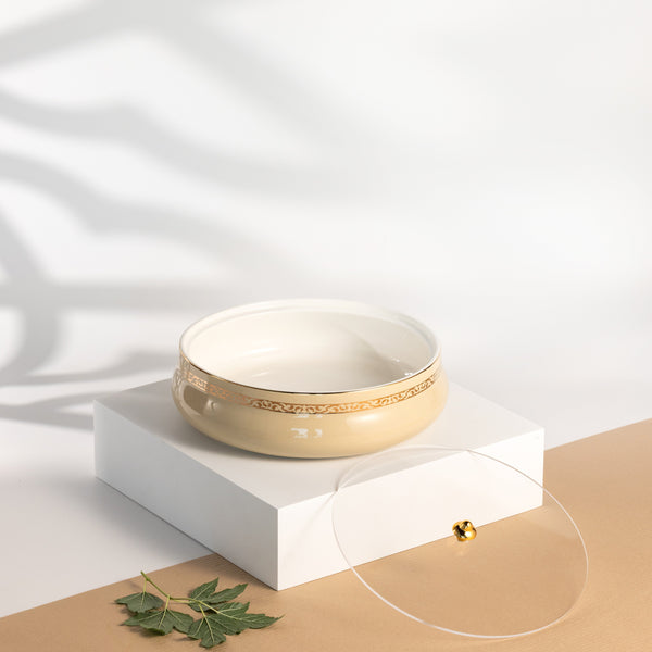 Large Date Bowl From Naqsh - Ivory + Gold