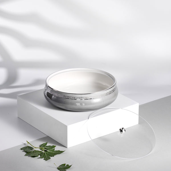 Large Date Bowl From Naqsh - Grey + Silver