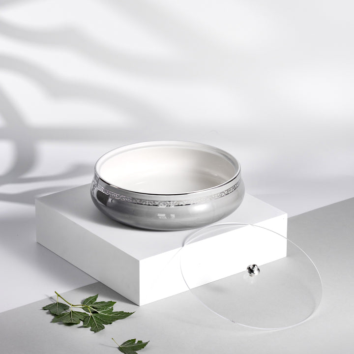 Large Date Bowl From Naqsh - Grey + Silver