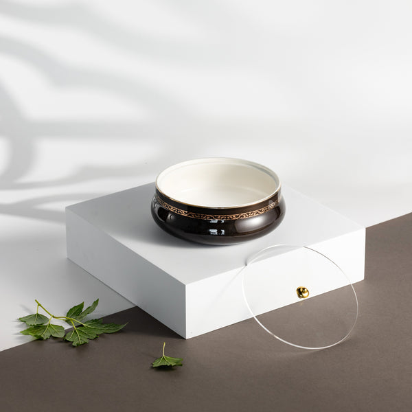 Medium Date Bowl Form Naqsh - Black + Gold