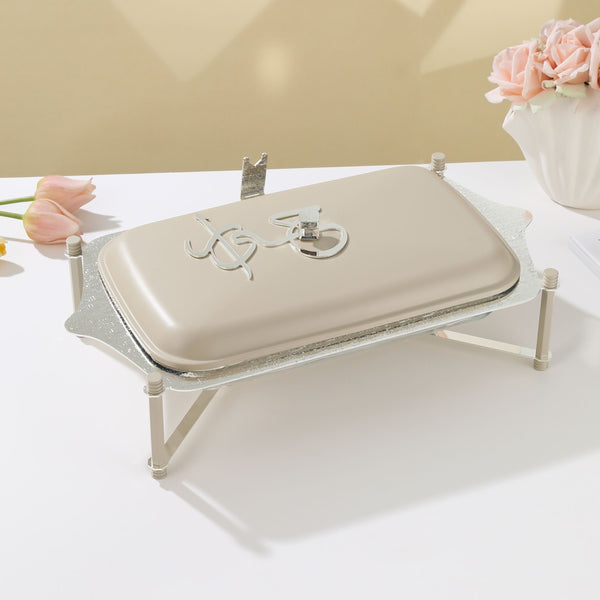 Stainless Steel Buffet - L From Jiwar -  Beige + Silver