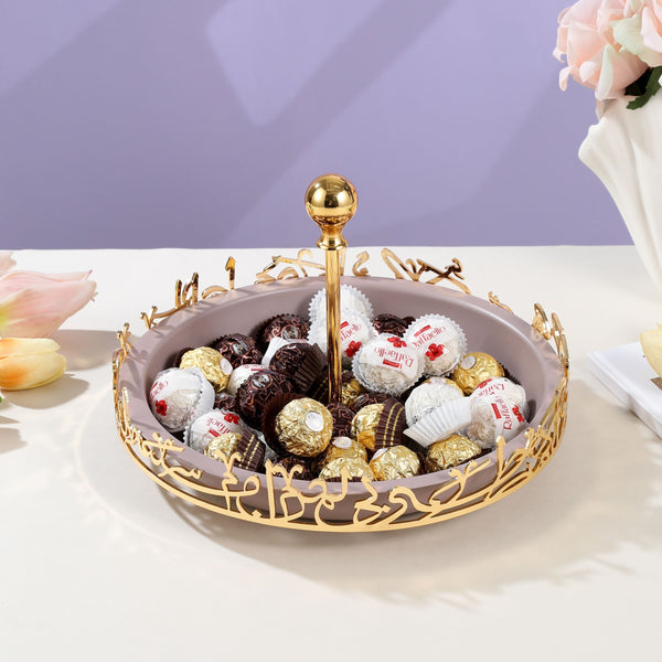 Sweet Serving Tray -S From Jiwar -  Purple + Gold