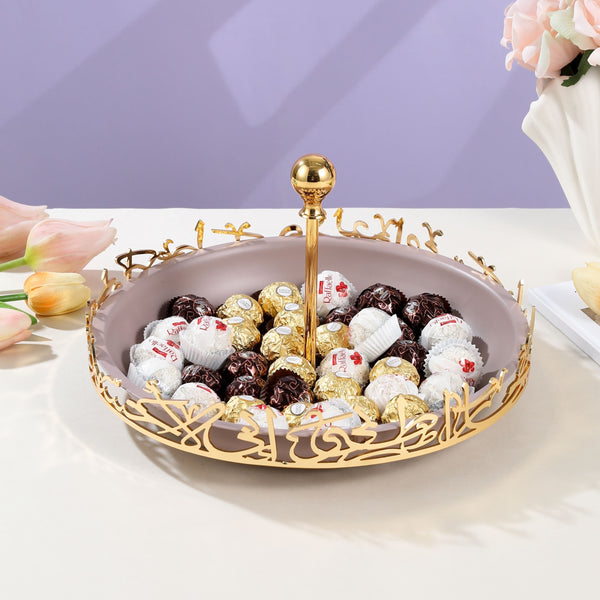 Sweet Serving Tray -L From Jiwar -  Purple + Gold