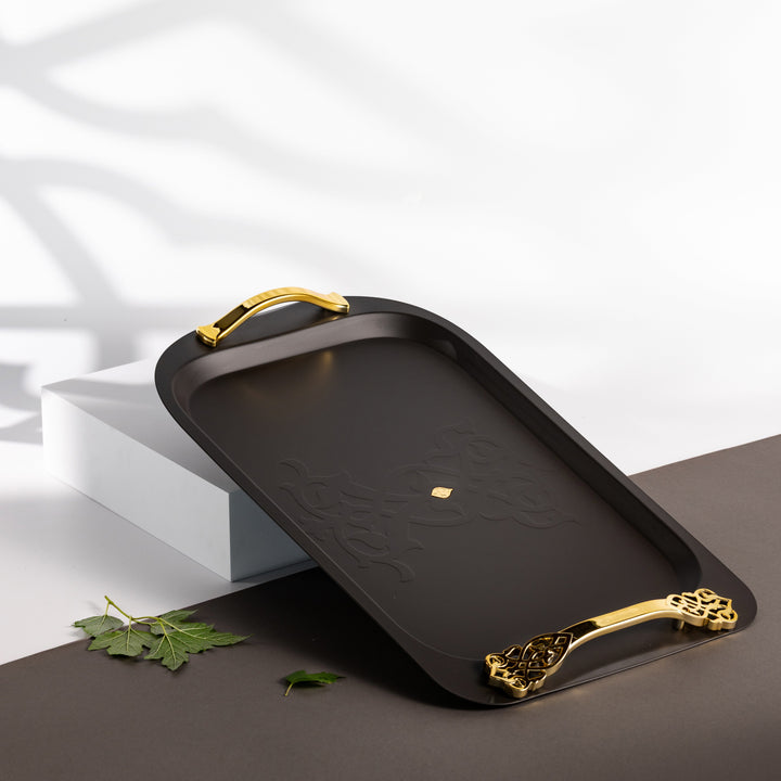 Luxury Servig Tray From Naqsh - Black + Gold