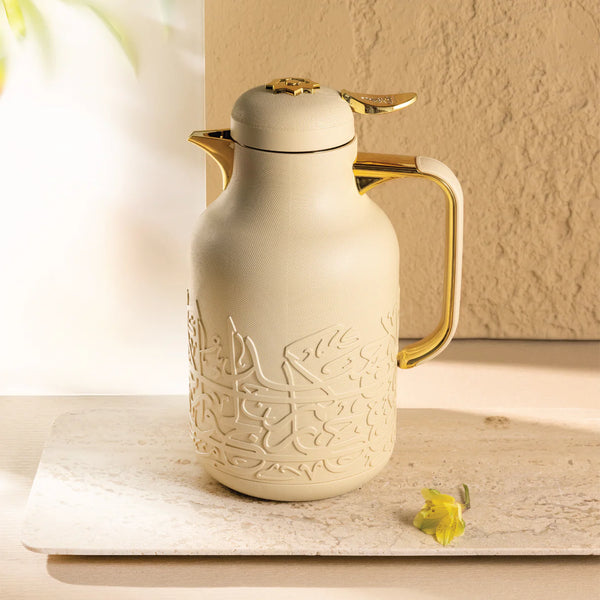 One Vacuum Flask For Tea And Coffee From Jiwar -  Ivory + Gold