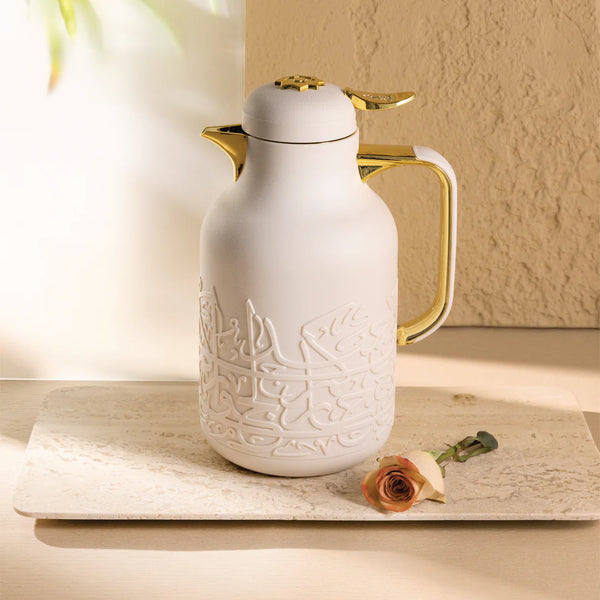 One Vacuum Flask For Tea And Coffee From Jiwar - Beige + Gold