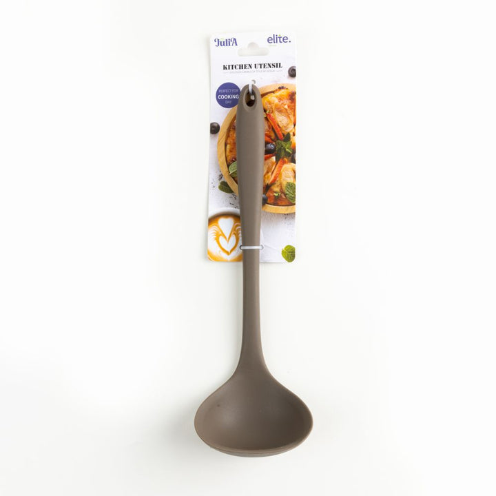 SILICONE SOUP LADLE-BROWN