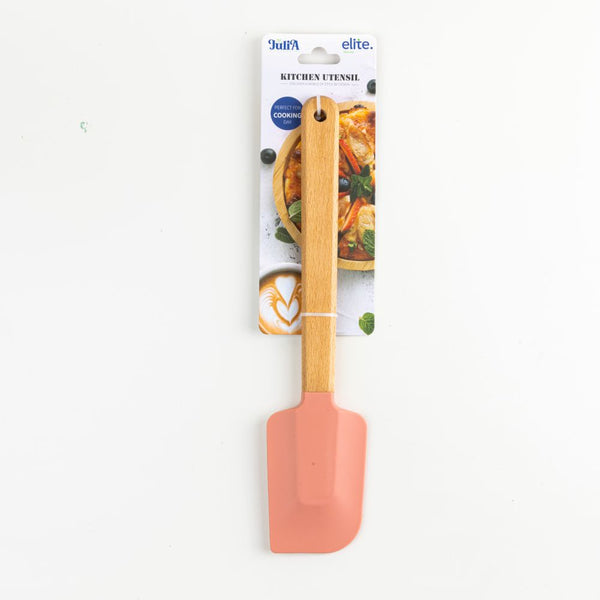 SILICONE & WOODEN SPATULA-PINK