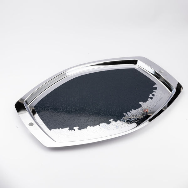 Serving Tray From Ather - Blue + Sliver