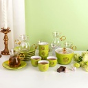 Tea And Arabic Coffee Set 19Pcs From Zuwar - Green