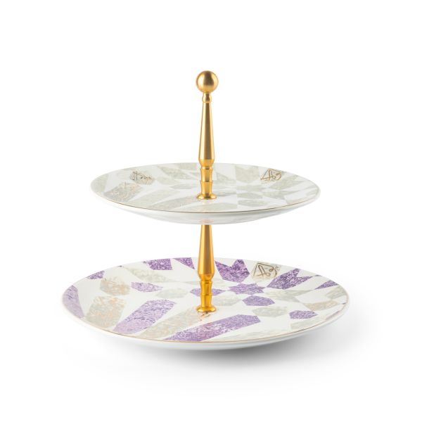2 Tier  Serving Set  From Amal - Purple