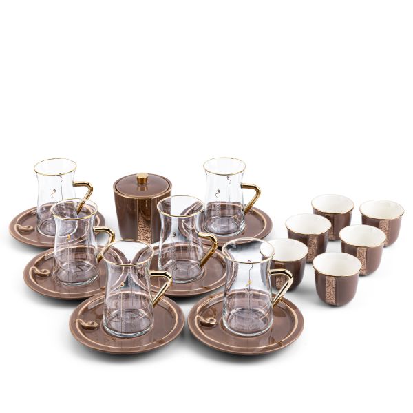 Tea And Arabic Coffee Set 19 pcs From Nour