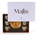 Turkish  Coffee Set 12Pcs From Majlis - Grey