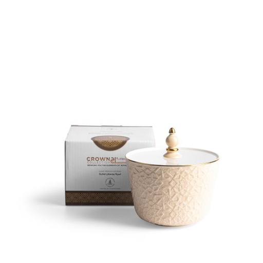[ET2140]  Small Porcelain Vase From Crown - Beige