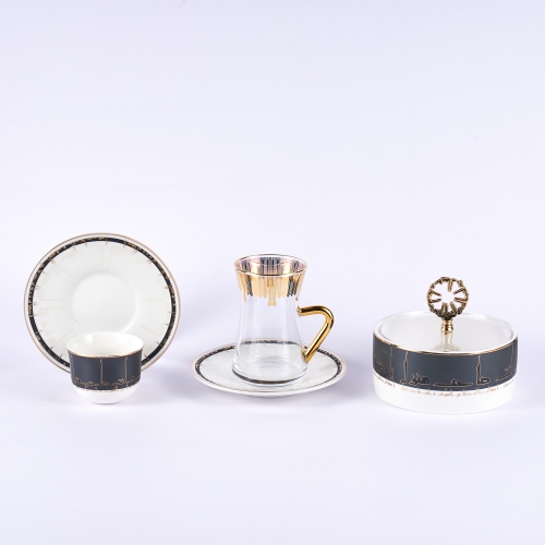 [GY1176] Black - Tea Glass And Coffee Sets From Kufi