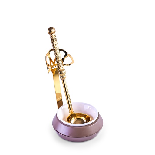 [JG1200] Serving Spoon With Stand From Majlis - Brown