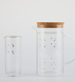 [DUN-1317] Glass Pitcher with cork + 4 Juice glasses in printed color box