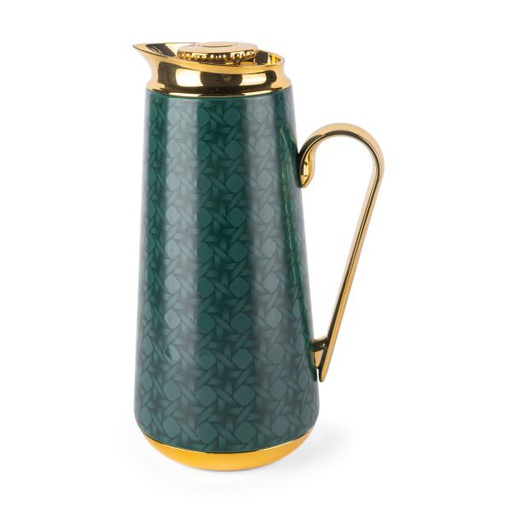 [KP1001] Vacuum Flask For Tea And Coffee From Rattan - Green