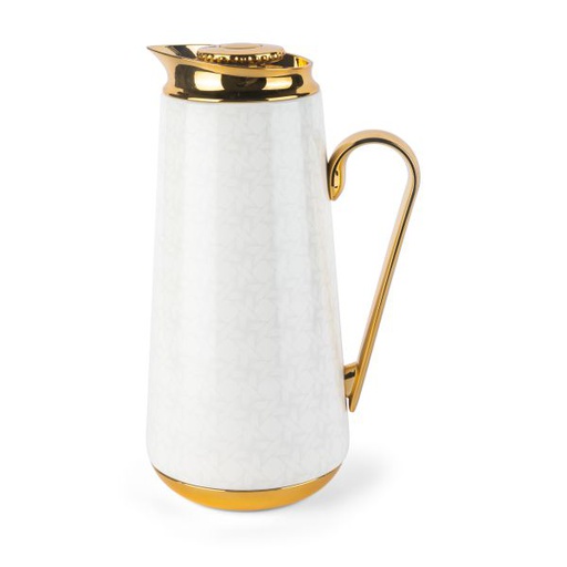 [KP1002] Vacuum Flask For Tea And Coffee From Rattan - White
