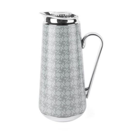 [KP1005] Vacuum Flask For Tea And Coffee From Rattan - Grey
